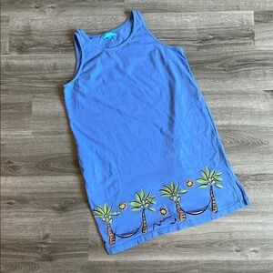 Cotton Connection tropical palm tree print summer dress